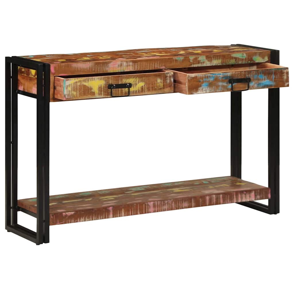 Console Table Multicolour 120 x 33 x 75 cm Solid reclaimed wood